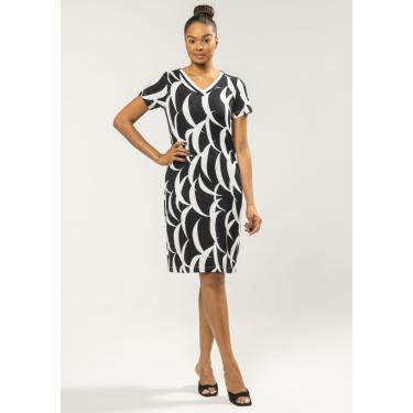 Imagem de Vestido Pau a Pique Estampado Preto