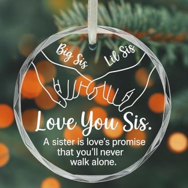 Imagem de Ornamento de cristal, presente de aniversário para irmãs, meninas, amigas, Natal, Ano Novo, presentes de amizade, enfeite de pendurar emocionante