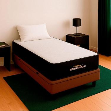 Imagem de Cama Box Baú E Colchão Orthopedic D33 V-store 78x188x30 Marrom