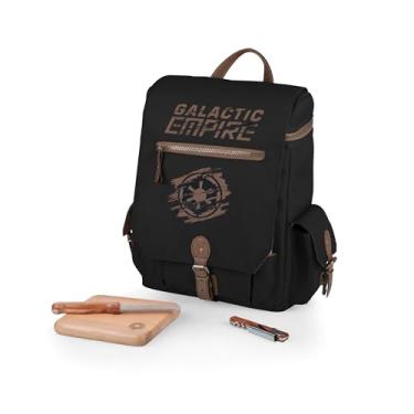 Imagem de PICNIC TIME Bolsa Star Wars Empire Moreno com 3 garrafas para bebidas e queijo, bolsa de vinho acolchoada com alça de ombro ajustável, sacola de piquenique de vinho, (preto)