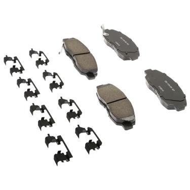 Imagem de ACDelco Kit de pastilhas de freio a disco frontal de cerâmica profissional 17D465ACHF1 com clipes
