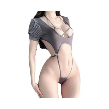 Imagem de Conjunto De Lingerie Feminina Sensual Com Bodysuit Sem Entrepernas, De