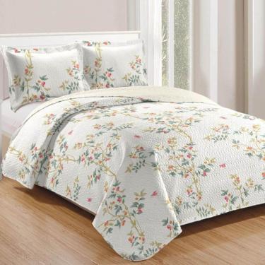 Imagem de Kit Cobre Leito Colcha Daily King 3 Peças - Floral 20