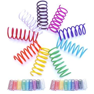 Imagem de JoyArrive 18 Peças, 9 Cores, Molas De Brinquedo Para Gatos Dentro Casa, Gatos, Brinquedos Espiral Interativo Brincar Sozinho, Caça Morder, Bater, Criativo Gatinhos
