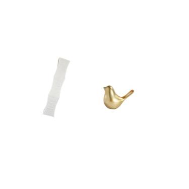 Imagem de Fenteer Abajur de Chão em Forma de Pássaro de Papel Dourado, Decoração Aconchegante para Sala de Estar, Luminária de Chão Moderna com Escultura de Animal para