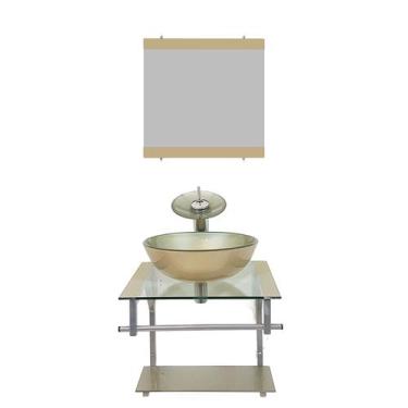 Imagem de Gabinete de Vidro 45cm para banheiro Cuba Redonda - Polônia - EKASA, C