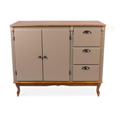 Imagem de Balcão Para Pia Copenhagen 2 Portas, 3 Gavetas Com Tampo - 1042-T Laca - Nude