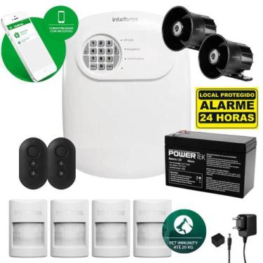 Imagem de Kit Alarme Intelbras 6 Sensores Presença Pet Sf E 2 Sirenes