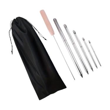 Imagem de YIJU Kit de emenda de corda FID 5 tamanhos Fids e 1 empurrador Knotter Tools Conjunto de trança de linha para escalada