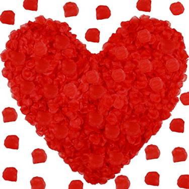 Imagem de 10.000 peças de pétalas de rosa vermelha rosas artificiais pétalas de flores rosas falsas pétalas de rosa vermelha para casamento, evento noturno romântico, dia dos namorados, decoração de festa (vermelho)