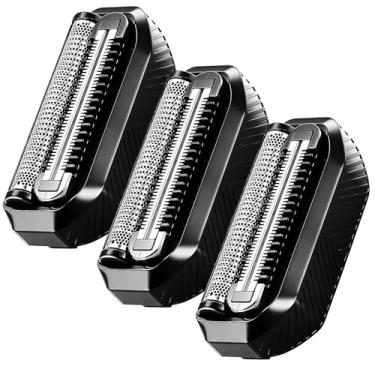 Imagem de Lâmina de substituição de barbeador compatível com a cabeça de substituição de barbeador facial compacta ManSCAPED The Handyman (preta (3 peças))