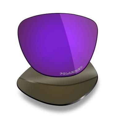 Imagem de Mryok Lentes de reposição polarizadas Plus para óculos de sol Oakley Frogskins Range XL Asian Fit OO9503A, HD Polarized, proteção UV, resistente a impactos e ajuste perfeito - Roxo plasma