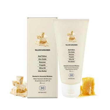 Imagem de Protetor solar EELHOE Beef Tallow com óxido de zinco SPF 30 90mL