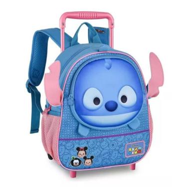 Imagem de Mochila Escolar Infantil Com Rodinhas Stitch Tsum 3d