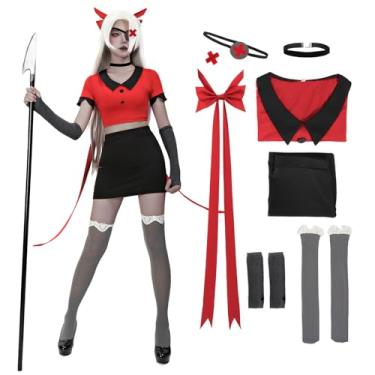 Imagem de DAZCOS Fantasia de cosplay Vaggie com saia superior conjunto completo de uniforme para mulheres Halloween (pequena)