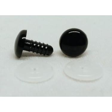 Imagem de Sassy Bears 24 mm Preto Flat Safety Eyes (5 pares) para Ursos Bonecas Fantoches Artesanato
