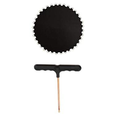 Imagem de Substituição de tapete de trampolim de jardim com costura resistente para melhor - almofada de salto UV para trampolins de 1,8 m a 36 m - para crianças e adultos - preto, fivela de 2,4 m - 48