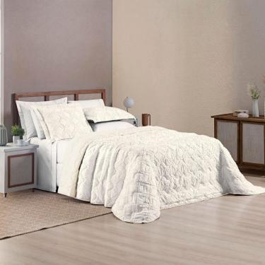 Imagem de Cobre Leito Aveline Casal Padrão 03 Peças - Off White