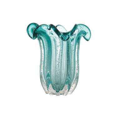 Imagem de Vaso Em Vidro Flat Italy Tiffany 18X21Cm