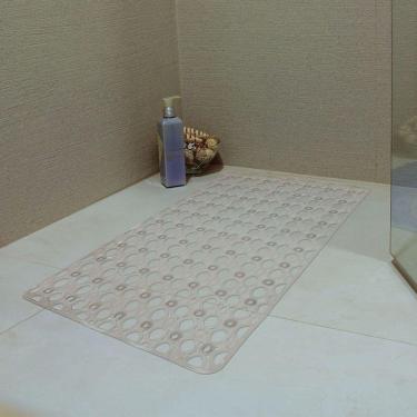 Imagem de Tapete Antiderrapante De Box Cristal Retangular 67x35cm - Uzoo Tapete De Box Retangular 67x35 Cm Cristal