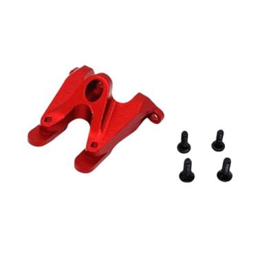 Imagem de YIJU Suporte da asa traseira em escala 1:24 para carros de modelismo RC, acessório RC, peça de reposição em metal para o modelo para Wltoys 244016, Vermelho