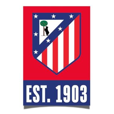Imagem de Desert Cactus Atlético Madrid Poster Atleti de Madrid Futebol Espanhol Clube Futebol 28 x 43 cm Decoração de Escritório Decoração Oficial Fan Gear (28 x 43 cm, Versão C)