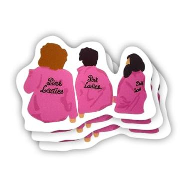 Imagem de (3 peças) Adesivo vintage rosa da equipe com frases motivacionais sarcásticas com citação humorística decalque de vinil para Kindle, laptop, garrafa de água, capacete rígido de telefone, adesivo de
