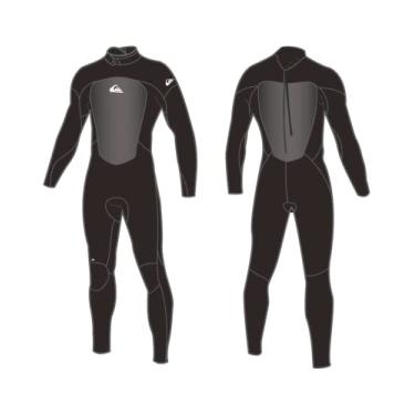 Imagem de Quiksilver Roupa de mergulho masculina 4/3 Prologue Back Zip GBS - Preto | 8