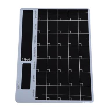 Imagem de Hyuduo Calendário de Geladeira Magnético Apagável a Seco, Placa Planejadora Mensal Preta para Animais de Estimação Com 6 Marcadores de Giz Líquido para Organização de Geladeira de