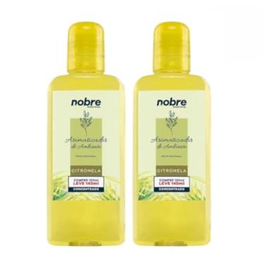 Imagem de Nobre Kit 2 Aromatizantes de Ambiente Citronela Concentrado, 140ml, Líquido com Borrifador, Perfume Duradouro, para Salas, Transparente