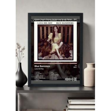 Imagem de Quadro Lana Del Rey Blue Banisters (Dark) Com Vidro Tamanho:21cm x 30c