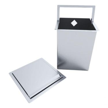 Imagem de Cesto Lixeira Pia Cozinha Embutir 5 L Inox 304 Não Enferruja