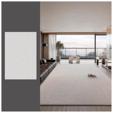 Imagem de SPXMQSS Tapete grande para sala de estar, tapete lavável antiderrapante para quarto, resistente à sujeira sofá mesa de café, para sala de estar, sala de jantar, quarto, escritório, cinza A 160 x 230