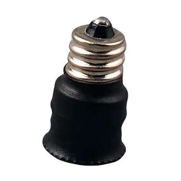 Imagem de Gralara Adaptador de base para lâmpada, adaptador de base padrão, prático e compacto para lâmpadas LED, fácil de instalar, E12 a E14
