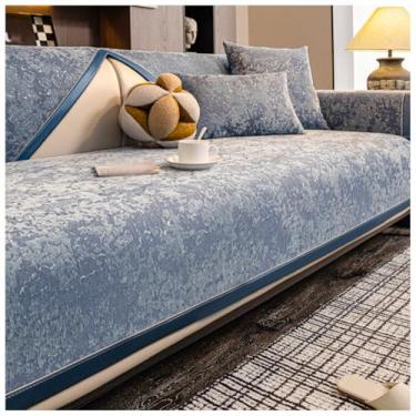 Imagem de SPXMQSS Capas de sofá para sofá secional, capas de assento de sofá de chenille, capas de sofá universais antiderrapantes de canto em forma de L, capas de almofada de sofá seccionais, protetor de