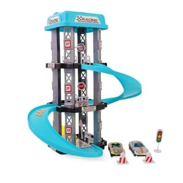 Imagem de Brinquedo Estacionamento Radical - Carrinhos - Pista Radical - com 3 Andares - com 29 Peças