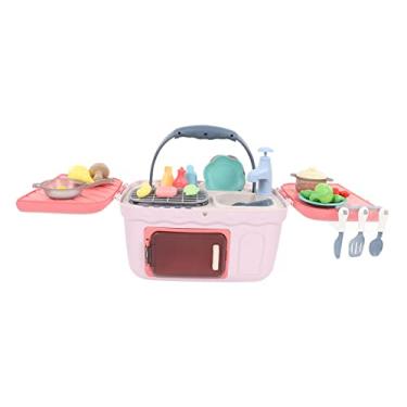 Imagem de Naroote Fingir Piquenique Playset Brinquedo Forno Prato Wok Com Utensílios de Cozinha Coloridos Melhorar a Coordenação Mão-olho para Crianças