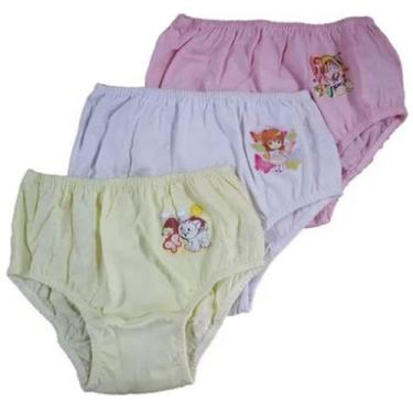 Imagem de Kit 12 Calcinhas Bebê Infantil Estampadas 100% Algodão - Batutinhas Ba