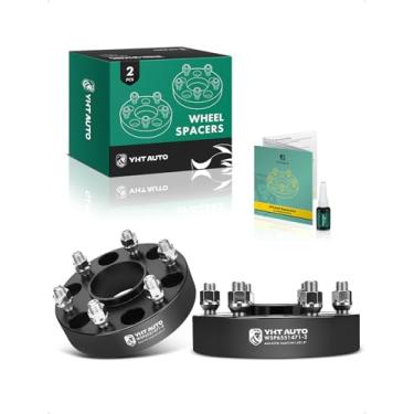 Imagem de YHTAUTO Espaçadores de roda centrados em cubo de 15,5 x 1,5 polegadas para Chevy Silverado 1500, GMC Sierra 1500 e modelos Cadillac Espaçadores de pneu com parafusos M14 x 1,5 polegadas 78,1 mm furo