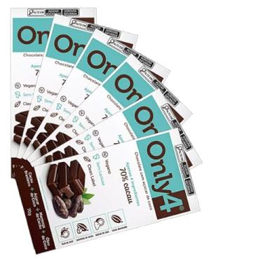 Imagem de Kit 6X: Chocolate 70% Cacau com Café Sem Lactose Vegano Only4 70G