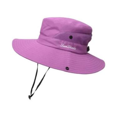 Imagem de Chapéu De Sol Feminino De Verão Respirável Em Poliéster Com Abertura P