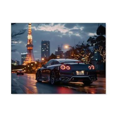 Imagem de HouLaiZhe R35 Esportes Noite Torre de Tóquio Pôsteres Tela Estética Sala Decoração de Parede Impressões Galeria Sala Decoração de Parede para Quarto Sala de Estar Escritório 24 x 32 polegadas (60 x 80