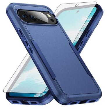 Imagem de Asuwish Capa de celular para Google Pixel 10 Pro XL com película protetora de tela de vidro temperado e fina híbrida protetora de corpo inteiro dupla camada traseira acessórios para celular Pixel10