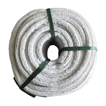 Imagem de Junta de fogão a lenha de 5 m, junta de corda de fibra cerâmica, corda de vedação de resistência a altas temperaturas para porta de lareira de fogões (diâmetro 30 mm)