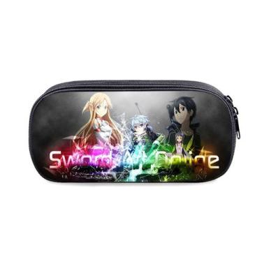 Imagem de Bolsa de lápis Sword Art Online Kirito Anime Nylon Waterproof - yiweis