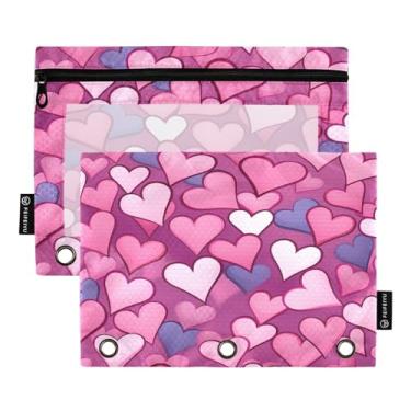 Imagem de Wassud Pacote com 2 pastas de fichário rosa e azul com 3 furos, pasta organizadora para casa, escritório