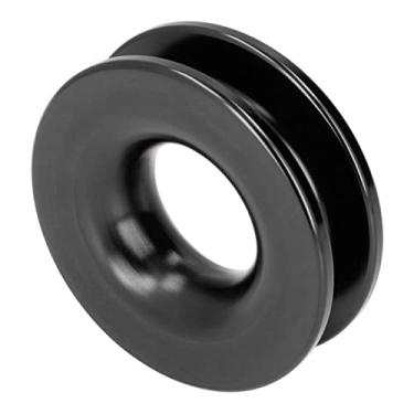 Imagem de Liga de alumínio da polia do arrebatamento do anel da recuperação para manilhas do barco marinho do caminhão de atv utv (Preta)