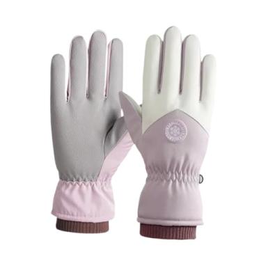 Imagem de Generic Luvas de motociclismo com proteção para tela sensível ao toque, luvas de ciclismo de dedo inteiro para escalada, atividades ao ar livre, caminhadas em, Roxo Branco, Mulheres