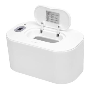 Imagem de AUNMAS Aquecedor de Lenços Umedecidos, Alimentado por USB, Aquecimento Rápido e Uniforme, Aquecedor Portátil de Lenços Umedecidos para Casa, Carro, Exterior (Ajuste de temperatura branca)