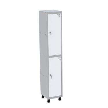 Imagem de Roupeiro em Aço Mt 1v 2 Portas Fechadura com Prateleira Interna - Pand